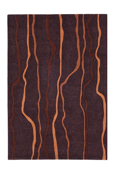 Kurzflor Teppich Haruki Taupe / Orange Modern 70 x 140 cm