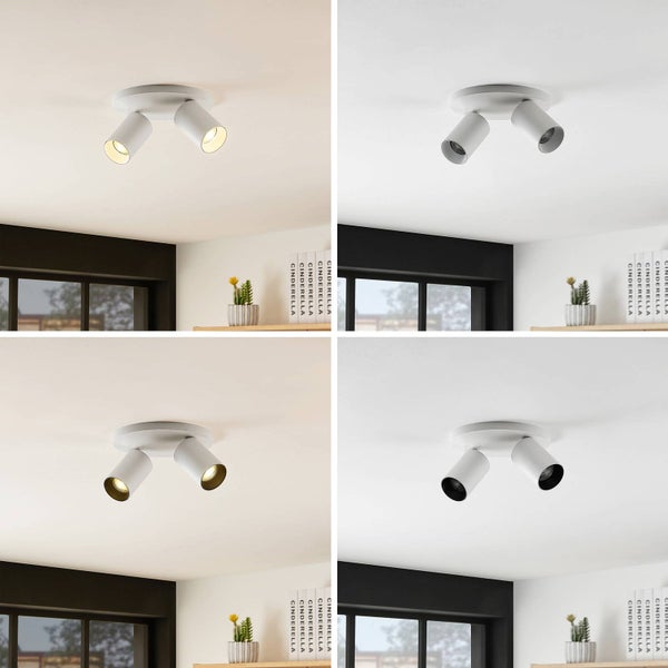 Deckenleuchte mit zwei Strahlern zur Raumbeleuchtung