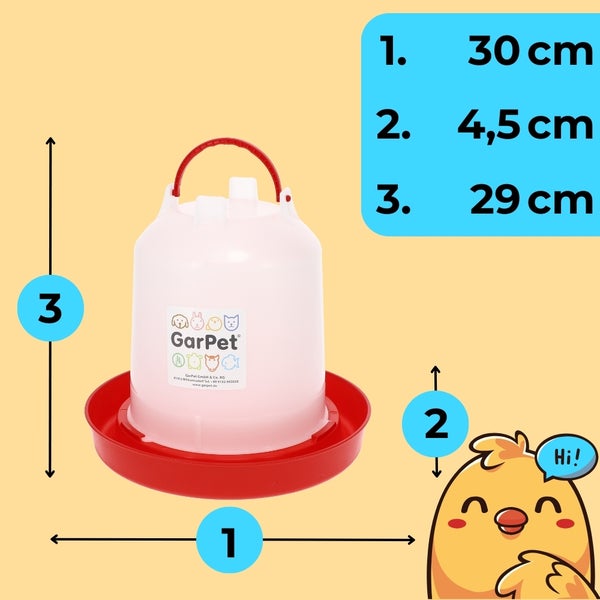 GarPet Tränke mit den Maßen 30 cm Breite, 4,5 cm Höhe und 29 cm Tiefe