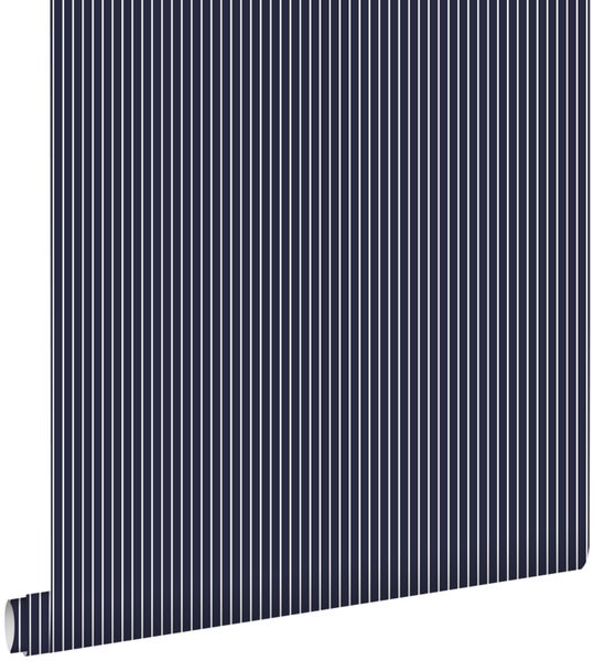ESTAhome Tapete Streifen Marineblau - 53 cm x 10.05 m - 136445