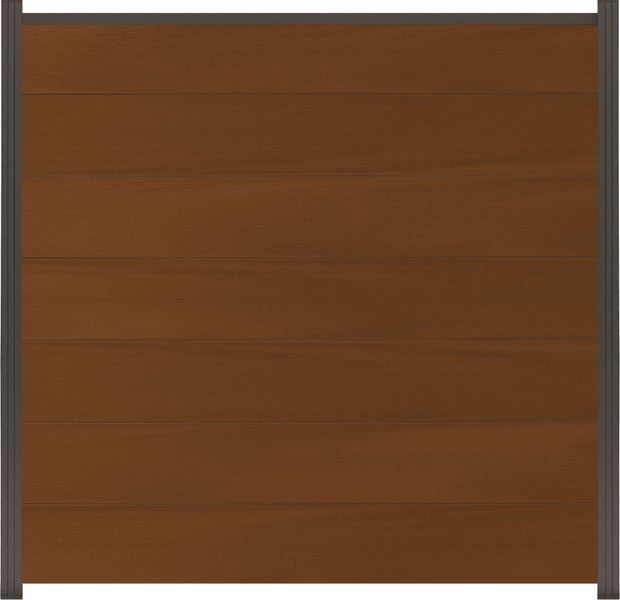 Sichtschutzzaun aus horizontalen Paneelen