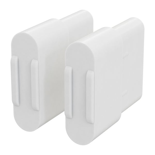 Zwei weisse Kabelhalter