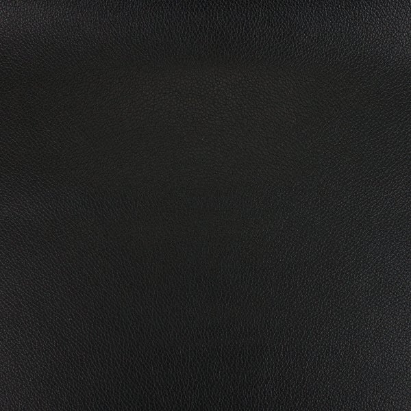 Schwarzes Leder mit feiner Narbung.