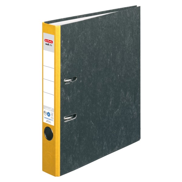 Herlitz Ordner maX.file nature A4 5cm gelb