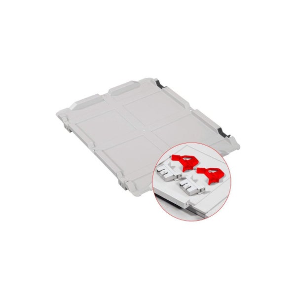 PROREGAL SuperSparSet 5x Eurobox NextGen Grip mit Scharnierdeckel und Roten Schiebeschnappverschlüssen HxBxT 17 x 30 x 40 cm 16 Liter