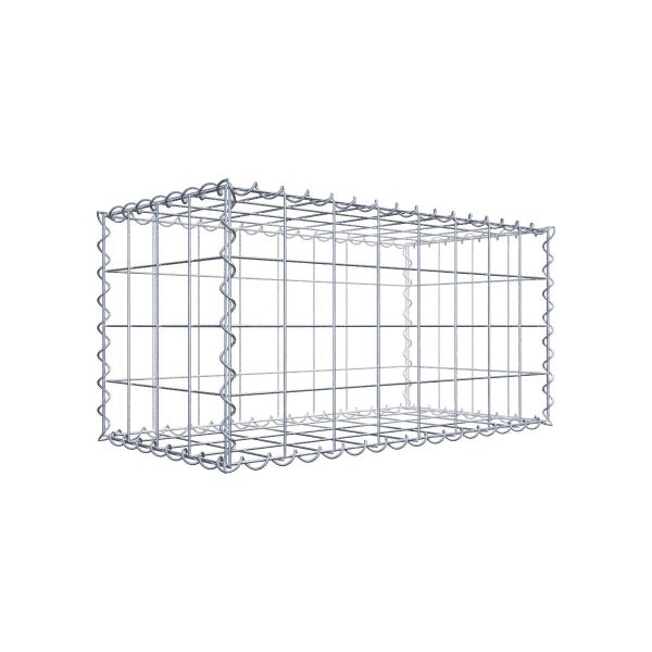 Gabione 80 cm x 40 cm x 40 cm (L x H x T), Maschenweite 10 cm x 10 cm, Spirale