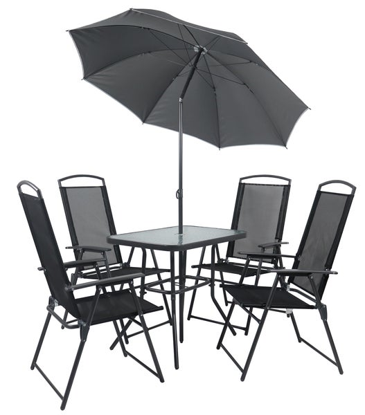 5-tlg Sitzgruppe Gartenmöbel Tisch Stühle Set 80