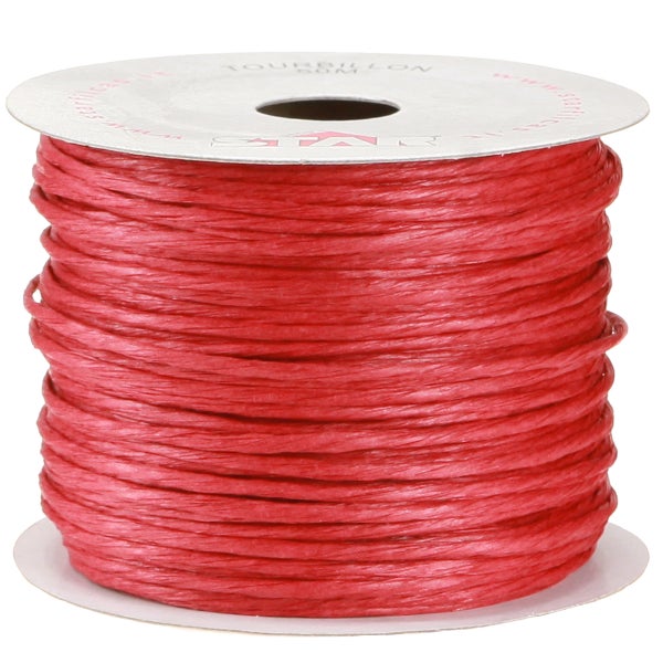 Dekoband Tourbillon auf Spule, Bastoptik, Rot, 50 Meter