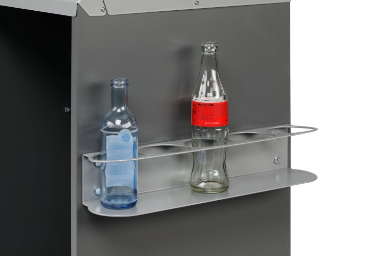 PROREGAL Robuster Pizzakartonsammler Auch Für Pfandflaschen HxBxT 130,7 x 42 x 62 cm Verzinkter Stahl Grau