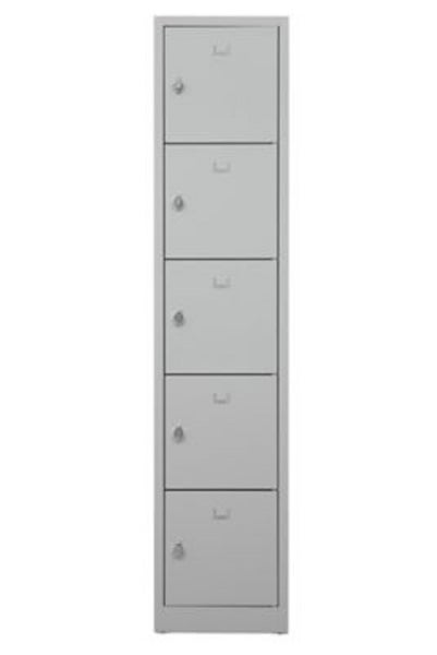 PROREGAL Schließfachschrank Falcon Small  HxBxT 190 x 41 x 45 cm Vorhängeschloss Grau