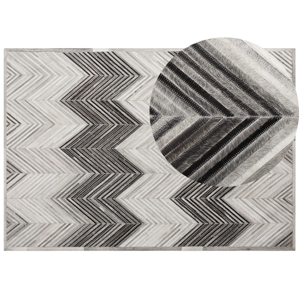 Teppich AYTEPE Grau 160 x 230 cm Echtleder