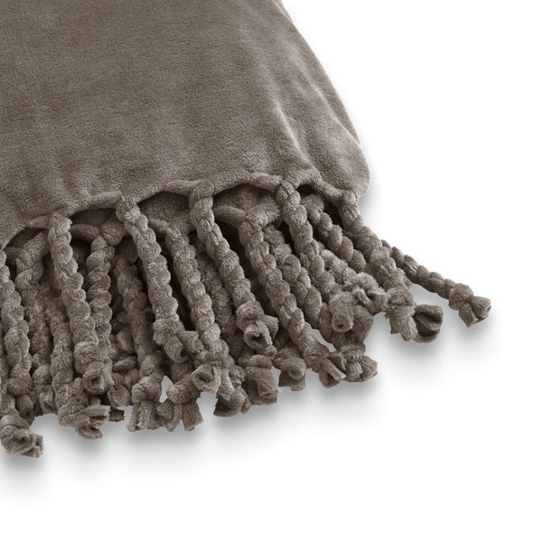 FLORIJN - Wohndecke Fleece 150x200 cm - Driftwood - taupe