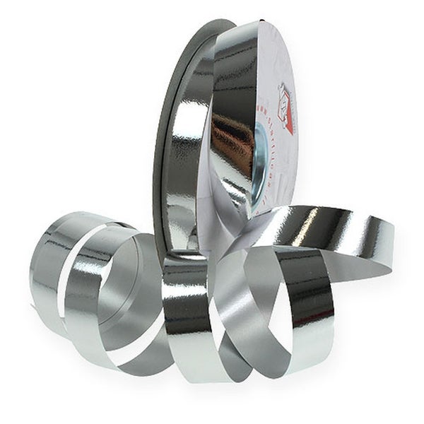 Silbernes Ringelband auf Rolle