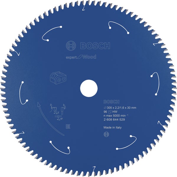 Bosch Kreissägeblatt Expert for Wood für Akku-Gehrungssägen 305 x 2,2 x 30 mm 96 - 2608644529