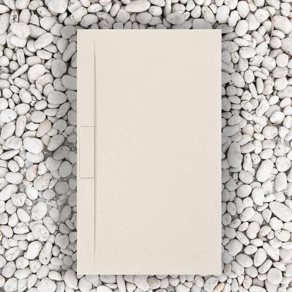 Duschwanne 120X90 cm BEIGE Vulcano Line Lang Aus Harz und Marmorpulver Mit Seitengitter AUS MARMORESINA - FRASCIO
