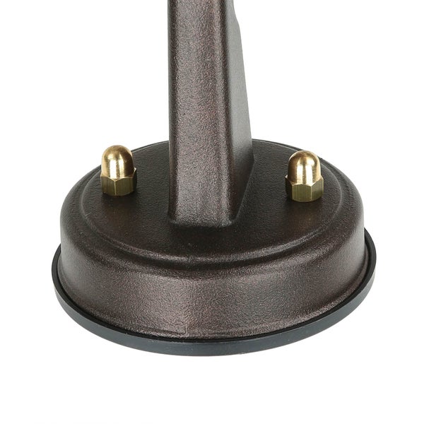 Detailansicht des Standfußes einer Außenleuchte