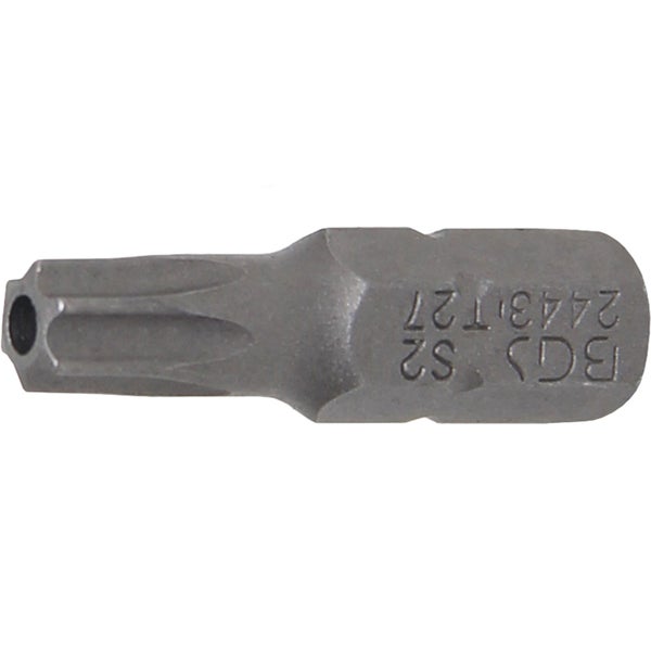 BGS Bit Länge 25 mm Antrieb Außensechskant 6,3 mm (1/4) T-Profil (für Torx) mit Bohrung T27 - 2443