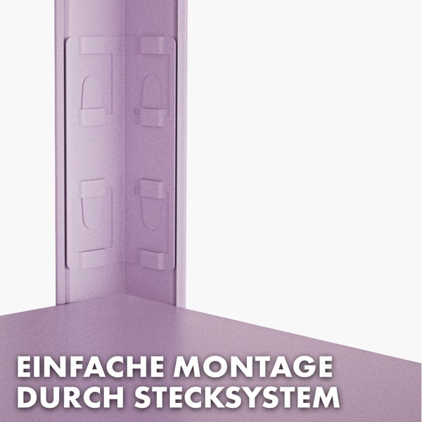 FLOORDIREKT Buntregal Kleur - Pastellfarben - Modernes Wohnregal - Pastellviolett - 172 x 90 x 30 cm