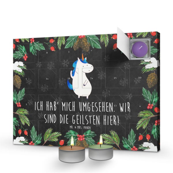 Mr. & Mrs. Panda Duftkerzen Adventskalender Einhorn Mann - Schwarz