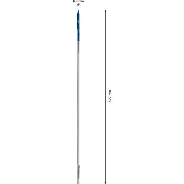 Holzspiralbohrer mit 6 Millimeter Durchmesser und 400 Millimeter Länge