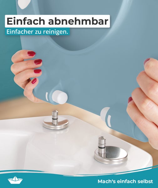 Abnehmbarer Toilettensitz zur einfachen Reinigung