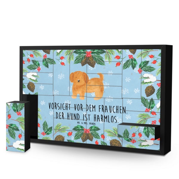 Mr. & Mrs. Panda Befüllbarer Adventskalender Hund Flauschig - Blau Pastell