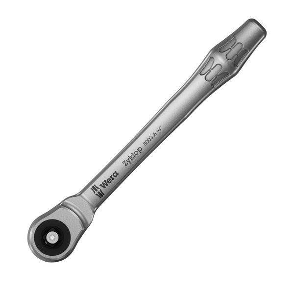 Wera 8003 A Zyklop Metal-Knarre mit Durchsteckvierkant mit 1/4-Antrieb - 004003