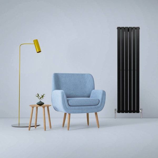 Paneelheizkörper Matte Schwarz 1600mm x 420mm