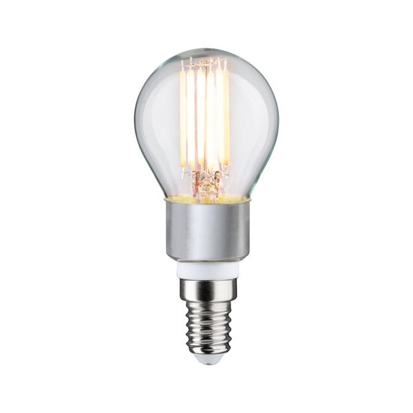 Filament 230V Dim to Warm LED Tropfen E14 470lm 5W Dim to warm dimmbar Klar