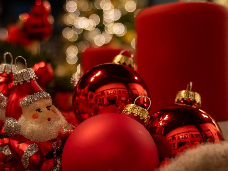 Glaskugelsortiment Rot Glanz/Satin, 12 Stück, 5cm, 12 Stck., Weihnachtsbaumkugeln, Christbaumschmuck, Weihnachtsbaumanhänger