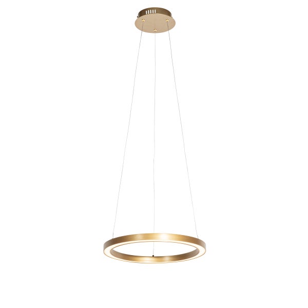 Goldene Pendelleuchte 40 cm inkl. LED 3-stufig dimmbar - Girello
