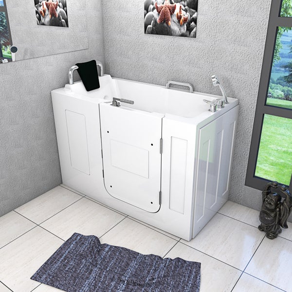 Sitzbadewanne Senioren Wanne mit Tür S07-A-R 76x140cm