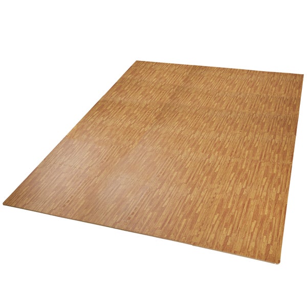 Schutzmattenset tectake leichte Reinigung und flexibel erweiterbar 24-teilig mit 48 Randstücken 61 x 61 cm