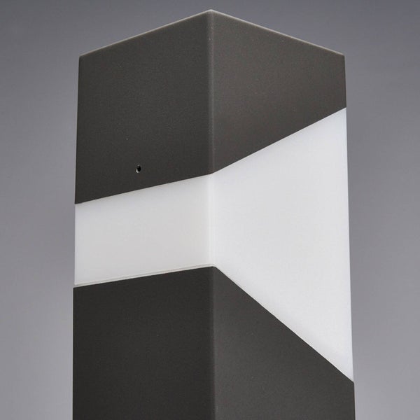 Lucande Außenleuchte Kiran (spritzwassergeschützt (Modern) in Schwarz aus Aluminium (1 flammig, E27) - Wegeleuchte Pollerleuchte Wegelampe Sockelleuchte