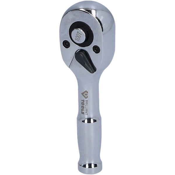 BRILLIANT TOOLS 1/4 Mini-Umschaltknarre mit Metallgriff 100 Zahn - BT020999