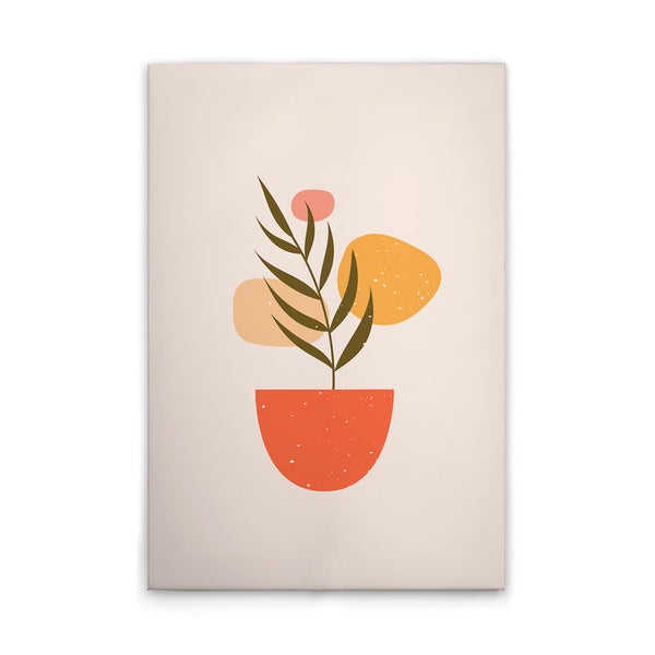 Dekorative Leinwand mit Pflanzenmotiv für die Wandgestaltung