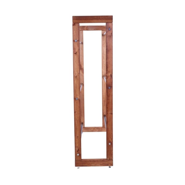 PROREGAL Getränkekistenregal HARZ HxBxT 137x112x35cm 9 Kisten auf 3 Ebenen Massives Kiefernholz Braun geölt