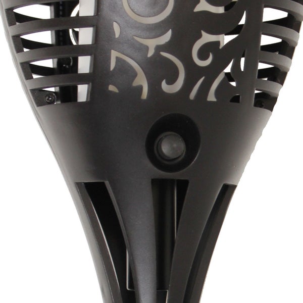 FRANK FLECHTWAREN | Solarstecker Bewegte Flamme, groß, KUNSTSTOFF, ca. Ø 12 x 78 cm