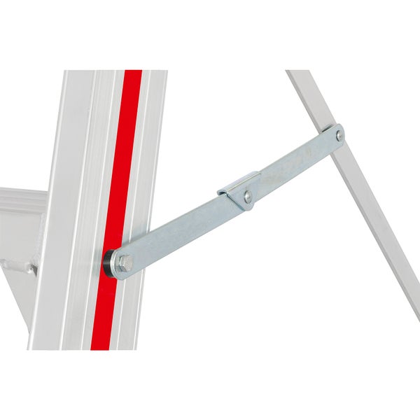 Detailansicht einer Aluminiumleiter mit Scharnier