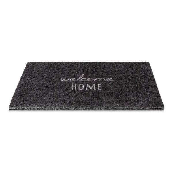 Rechteckige Fussmatte mit Schriftzug welcome HOME fuer den Innenbereich