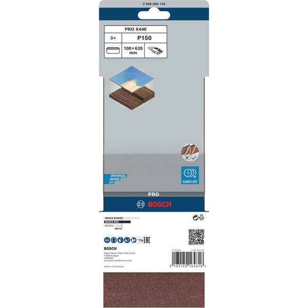 Bosch PRO X440 Schleifband 100 x 620 mm 150 - 2608606145
