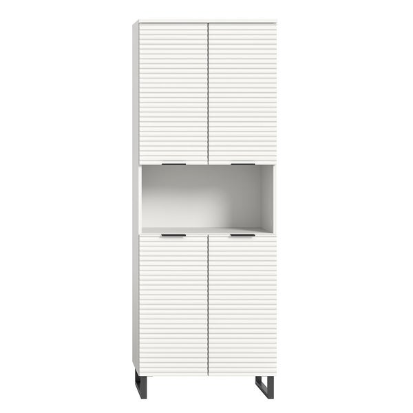 Riff Hochschrank Bad 4 Türen 1 Fach weiß. 70 X 34 X 193 cm