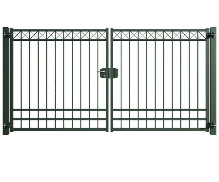 Doppeltor Gartentor mit Griff und Schloss