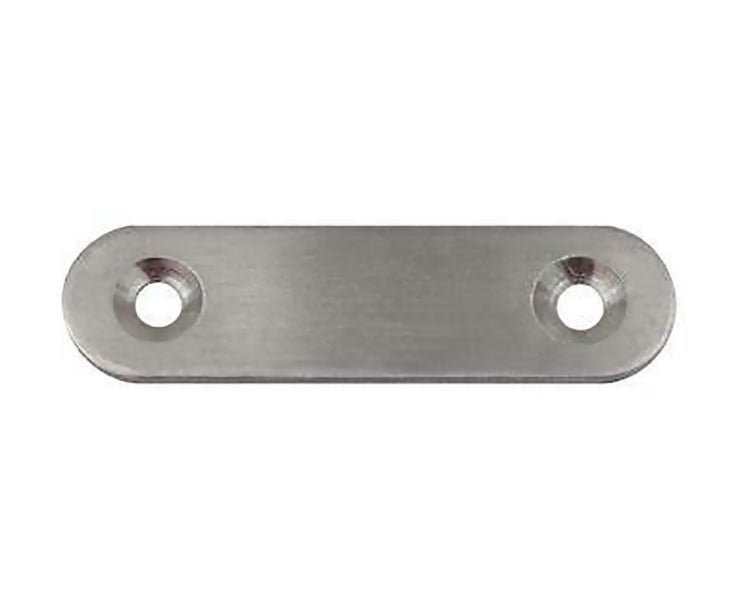 Gerades Flacheisen aus Metall mit zwei angesenkten Bohrlöchern zur Befestigung.