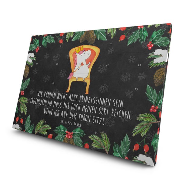 Mr. & Mrs. Panda Tee Adventskalender Einhorn Prinzessin - Schwarz