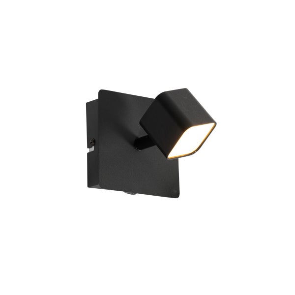 Moderne Wandleuchte schwarz inkl. LED mit Schalter - Nola