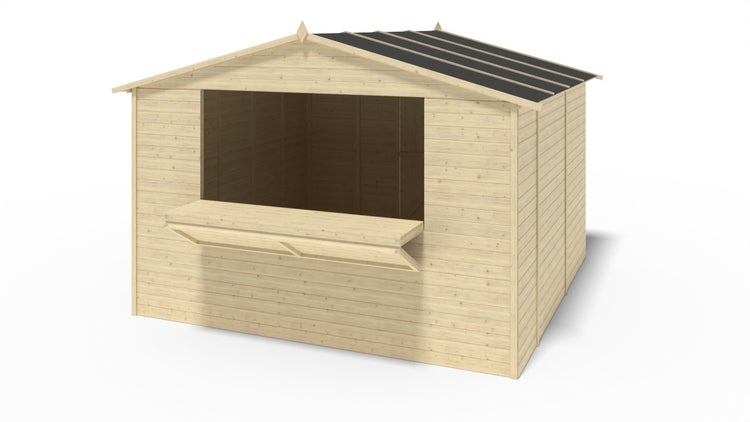Kiosk-Handelshaus 9,42m2 - 3,11x3,03m - 19mm