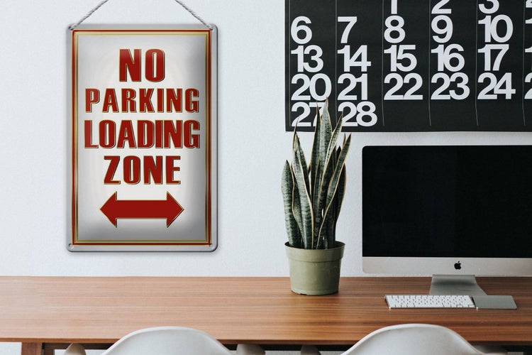 Blechschild Hinweis 20x30cm No Parking loading Zone