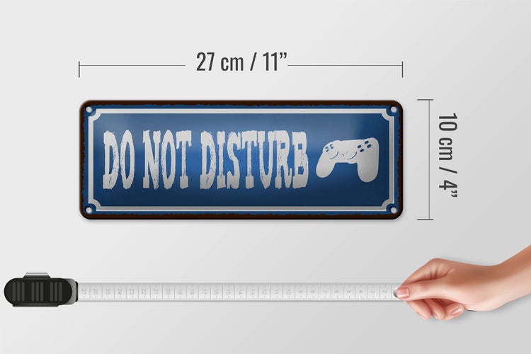 Blechschild Spruch 27x10cm do not disturb nicht stören Dekoration
