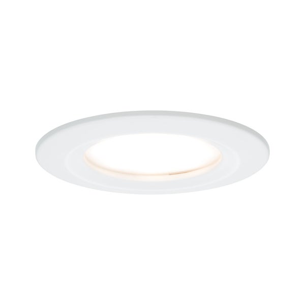 LED Einbauleuchte Nova Plus Coin Basisset starr IP44 rund 78mm Coin 3x6W 3x470lm 230V dimmbar 2700K Weiß matt